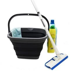 11L (2.9 Gallon) Collapsible Rectangular Handy Basket / Bucket (1, Grey/Black) -Wilton Shop 41LoaJkqOsL 1