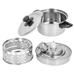 Camping Hot Pot Stove, 16cm Stainless Steel Outdoor Hot Pot Stove Camping Cookware Accessories 15 Camping Hot Pot Stove, 16cm Stainless Steel Outdoor Hot Pot Stove Camping Cookware Accessories -Wilton Shop 41LrBfegpuL
