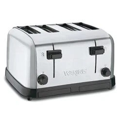 (WCT708) Four-Compartment Pop-Up Toaster, Silver
