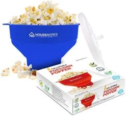 Collapsible Silicone Microwave Hot Air Popcorn Popper Bowl With Lid And Handles - Red -Wilton Shop 41MLyUWd6hL. AC