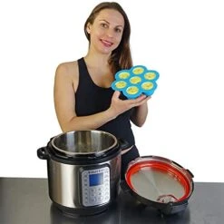 UPGRADED Silicone Accessories For Instant Pot 8 Quart: Silicone Lid, 3 Silicone Sealing Rings, Silicone Egg Bites Mold, Mitts, Steam Diverter - 100% AUTHENTIC SILICONE - BPA-FREE, PHTHALATE-FREE -Wilton Shop 41MMVlpQfvL