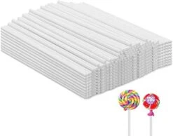Lollipop Sticks,500 Pieces White Paper Treat Lollipop Sticks Lollipop Treat Sticks Sucker Stick For Cake Topper,Rainbow Candy, Cake Pops Chocolate (4 Inch) -Wilton Shop 41MPJHgzTCL. AC