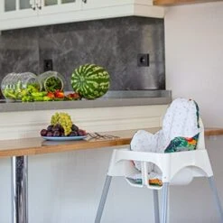 High Chair Cushion For IKEA High Chair, One Piece IKEA High Chair Accessories, Cotton Antilop High Chair Accessories, Washable IKEA High Chair Cushion (Jungle Green) -Wilton Shop 41MbpNJlAJL