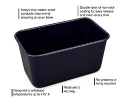 Zyliss E980198 Non-Stick Loaf Tin | 1L/1lb | Carbon Steel | Dark Blue | Bread Tin For Baking/Bakeware | Dishwasher Safe | 5 Year Guarantee 13 Zyliss E980198 Non-Stick Loaf Tin | 1L/1lb | Carbon Steel | Dark Blue | Bread Tin For Baking/Bakeware | Dishwasher Safe | 5 Year Guarantee -Wilton Shop 41Mg9sfgCbL