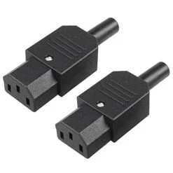 3 Pack Screw Mount 3 Pins Inlet Power Plug Socket IEC320 C14 AC 250V 10A By QTEATAK -Wilton Shop 41MsFIS95bL