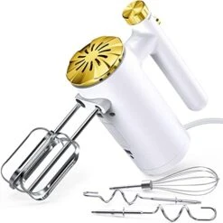 Hand Mixer Electric, 500W Power Handheld Mixer With Continuously Variable Speed Control + Eject Button + 5 Stainless Steel Accessories Kitchen Mixer For Easy Whipping, Baking, Cake -Wilton Shop 41MsrhNPUjL. AC