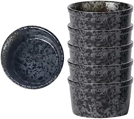 Qeeadeea Ramekins 4 Oz Oven Safe, Creme Brulee Ramekins, Souffle Cups, Souffle Dishes For Oven-black And Gray-Set Of 8 10 Qeeadeea Ramekins 4 Oz Oven Safe, Creme Brulee Ramekins, Souffle Cups, Souffle Dishes For Oven-black And Gray-Set Of 8 - Image 8