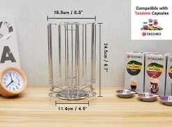 Coffee Capsule Holder, Compatible With Tassimo Capsules (52pcs) – Rotating Coffee Pod Stand (Tassimo 52pcs) -Wilton Shop 41NF9VuWPbL