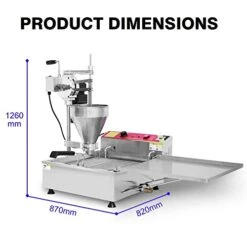Commercial Semi Auto Donut Maker Machine, 7.5L Hopper Electric Frying Donut Deep Fryer Maker With 3 Sizes Moulds, 110V Doughnut Making Machine With Intelligent Control Panel (2000PCS/H) 9 Commercial Semi Auto Donut Maker Machine, 7.5L Hopper Electric Frying Donut Deep Fryer Maker With 3 Sizes Moulds, 110V Doughnut Making Machine With Intelligent Control Panel (2000PCS/H) -Wilton Shop 41NVITpQOkL