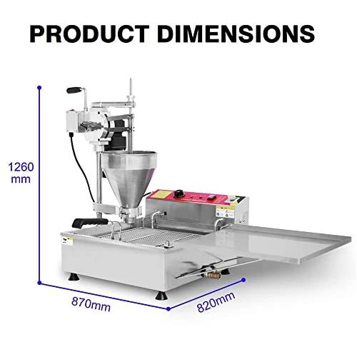 Commercial Semi Auto Donut Maker Machine, 7.5L Hopper Electric Frying Donut Deep Fryer Maker With 3 Sizes Moulds, 110V Doughnut Making Machine With Intelligent Control Panel (2000PCS/H) 5 Commercial Semi Auto Donut Maker Machine, 7.5L Hopper Electric Frying Donut Deep Fryer Maker With 3 Sizes Moulds, 110V Doughnut Making Machine With Intelligent Control Panel (2000PCS/H) - Image 3