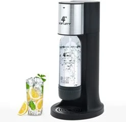 4° Sparkling Water Maker, Carbonated Water Machine And Soda Maker Machine For Home, With 1.0L BPA-free Sparkling Water Bottle, Compatible With Any Screw-in 60L CO2 Carbonator(NOT Included)(Wooden) -Wilton Shop 41NVfe8VqrL. AC