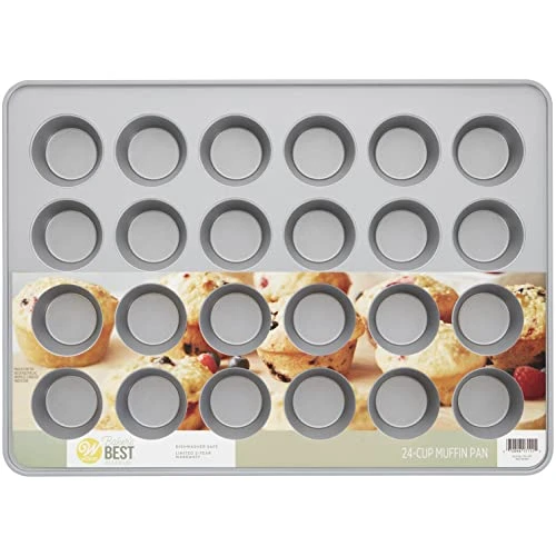 Wilton Baker's Best Non-Stick Bakeware Muffin Pan, 24-Cup, Steel 5 Wilton Baker's Best Non-Stick Bakeware Muffin Pan, 24-Cup, Steel - Image 3