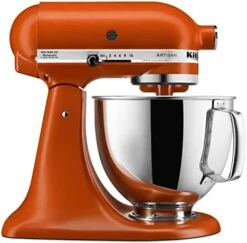 KitchenAid KSM150PSSC Mixer Bowl, 5 Quart, Scorched Orange & KFE5TS Flex Edge Beater, 4.5-5 Qt, Subtle Silver -Wilton Shop 41Ne2tYcuBL. AC