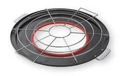 Pizza And Pie Baking Rack – Built-In Drip Pan, Multipurpose, Non-Stick Chrome Finish, Dishwasher Safe, Heavy-Duty Design, Bake Pies Evenly Every Time