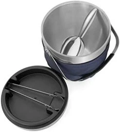 Fortune Candy Insulated Ice Bucket, Double Walled Stainless Steel Ice Bucket With Ice Tongs, Scoop, Lid, And Exclusive Handmade Nylon Holder, 2.8 L (Black) -Wilton Shop 41OBPN8q59L. AC