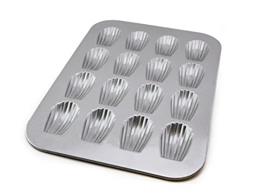 Bakeware Madeleine, Warp Resistant Nonstick Baking Pan, Made In The USA From Aluminized Steel, 16-Well, Silver 3 Bakeware Madeleine, Warp Resistant Nonstick Baking Pan, Made In The USA From Aluminized Steel, 16-Well, Silver