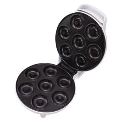 Oumefar Mini Donut Maker Doughnut Maker 7 Holes Kids Friendly Easy To Wash Donut Maker For Breakfast,Snack,Desserts For Household US Plug 110-240V White