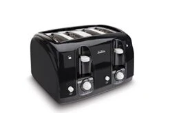 Wide Slot 4-Slice Toaster, Black (003911-100-000)