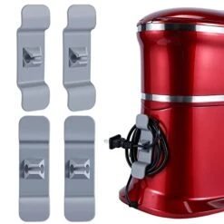 4 PCS Cord Organizer For Appliances, Kitchen Small Appliance Cord Organizer Stick On Mixer, Blender, Coffee Maker, Pressure Cooker And Air Fryer, Prefect Cord Keeper