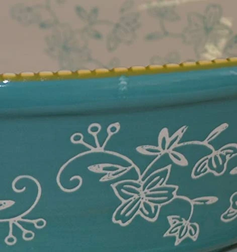 13"x9" Cookie Sheet, Platter, Deep Tray Or Replacement Lid-It (Floral Lace Teal) 3 13"x9" Cookie Sheet, Platter, Deep Tray Or Replacement Lid-It (Floral Lace Teal)