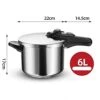 304 Stainless Steel Pressure Cooker, Household Multifunctional Large Capacity, Gas Stove, Induction Cooker, General Purpose Explosion-proof Pressure Cooker Large Capacity (Size : 6L) -Wilton Shop 41OpLY7hqES