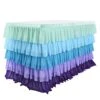 6ft Mermaid Tulle Table Skirt 5 Tier Purple Blue Tablecloth Tutu Ruffle Table Skirting For Rectangle Or Round Table Baby Shower Birthday Wedding Party Banquet Decoration (L 72in, H 30in) -Wilton Shop 41OqZOZfVyL