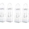 PVC Bottle Cooler, Ice Bag, Cooler Bag, Wine Ice Bag, 4 Pieces, Environmentally Friendly, PVC, Leak-Proof Ice Bag Set, Portable Transparent Wine Bottle Cooler With Handle For Champagne Wine Drinks -Wilton Shop 41OzMNgDVTL