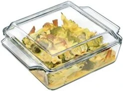 Mini-1 QT Rectangular Glass Casserole Dish With Glass Lid, (Single Serving) Glass Bakeware With Lid Glass Microwave Casserole Dish Lidded Small Casserole Dish -Wilton Shop 41P56KN0kcL. AC
