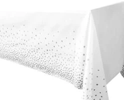 54" X 108" 4 Pack Blue Disposable Party Tablecloth For Rectangle Table Gold Stamping Dot Confetti Rectangular Plastic Table Cover For Baby Shower Party Birthday Engagement Wedding -Wilton Shop 41PBBfQd7CL. AC