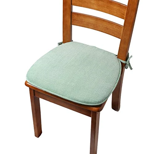 Chair Pad With Ties Non Slip Kitchen Dining Chair Cushion And Seat Cushion With Machine Washable Cover Durable Soft Mat Pads 17"x 16.5",1 Pack,Light Green 3 Chair Pad With Ties Non Slip Kitchen Dining Chair Cushion And Seat Cushion With Machine Washable Cover Durable Soft Mat Pads 17"x 16.5",1 Pack,Light Green
