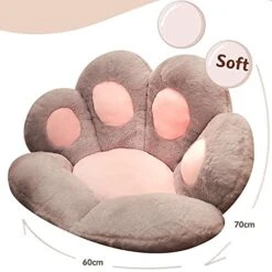 Id Cafe Cute Cat Paw Cushion Cat Paw Shape Lazy Susan Bear Paw Chair Cushion Suitable For Restaurant Office Chair Children's Room Interesting Children's Gift (White) -Wilton Shop 41PhJSpoX7S
