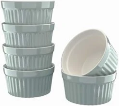 K 8 Oz Porcelain Ramekins, Oven Safe, For Baking Pot Pies, Creme Brulee. Lava Cake, Set Of 6 (Mustard) -Wilton Shop 41PmzaGY1TL. AC