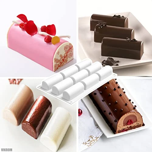 Cake Molds For Baking Shapes - 9 Cavities Log Mold Cake Roll Pan Chocolate Mold Silicone Cake Molds For Baking - 3D Cylinder Baking Mold For Candy Pastry Dessert DIY Soap Mold - Silicone Mini Loaf Pan 6 Cake Molds For Baking Shapes - 9 Cavities Log Mold Cake Roll Pan Chocolate Mold Silicone Cake Molds For Baking - 3D Cylinder Baking Mold For Candy Pastry Dessert DIY Soap Mold - Silicone Mini Loaf Pan - Image 4