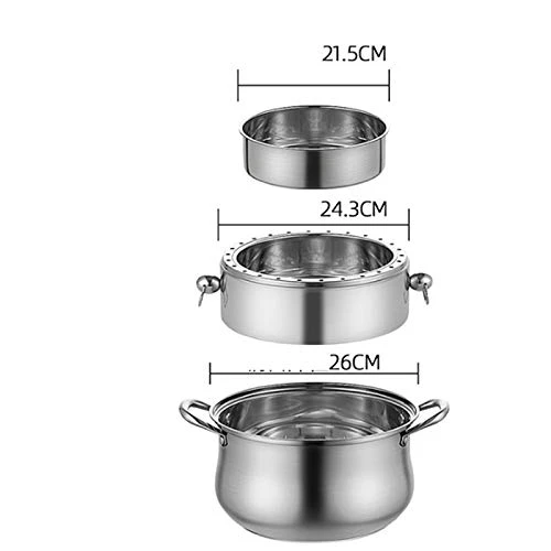 LDCHNH Steamer Stainless Steel Household 4-layer Thickened Steamer For Cooking Without Odor 4 LDCHNH Steamer Stainless Steel Household 4-layer Thickened Steamer For Cooking Without Odor - Image 2