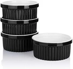 503.401 Porcelain Ramekins For Baking - 12 Ounce Souffle Dish - Creme Brulee Ramekins - Set Of 4, White -Wilton Shop 41Q9uWirHqL. AC