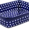 9¾-inch Rectangular Baker Made By Ceramika Artystyczna (Blue Eyes Theme) + Certificate Of Authenticity -Wilton Shop 41QFHTKDprS