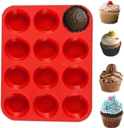 Muffin Pan, Silicone Muffin Mold Reusable, Cupcake Pans 12 Regular Size, Perfect For Muffins, Cupcakes, Cheesecakes, Mini Pancakes. (1PCS) -Wilton Shop 41QQYig3mmL. AC