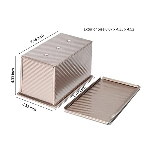 Loaf Pan And Lid - Standard Size For Bread, Toast, Sandwich And Slices - Complete With Dough Pastry Scraper Chopper 5 Loaf Pan And Lid - Standard Size For Bread, Toast, Sandwich And Slices - Complete With Dough Pastry Scraper Chopper - Image 3