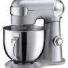 Cuisinart Stand Mixer, 12 Speeds, 5.5-Quart Mixing Bowl, Chef's Whisk, Flat Mixing Paddle, Dough Hook, And Splash Guard With Pour Spout, Silver Lining, SM-50BC -Wilton Shop 41QW236DnhL