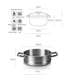 XDCHLK Steamer Electric Food Heater, Portable Lunch Box With Stainless Steel Bowl And Plate