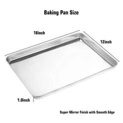 Baking Sheet With Silicone Mat Set, Stainless Steel Cookie Pan With Baking Mat, Size 16 X 12 X 1 Inch, Set Of 4 - 2 Sheets + 2 Mats -Wilton Shop 41Qh460BjCL