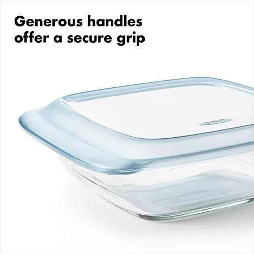 OXO Good Grips Glass 2 Qt Baking Dish With Lid 4 OXO Good Grips Glass 2 Qt Baking Dish With Lid - Image 2