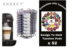 Coffee Capsule Holder, Compatible With Tassimo Capsules (52pcs) – Rotating Coffee Pod Stand (Tassimo 52pcs) -Wilton Shop 41QtQbkBh6S