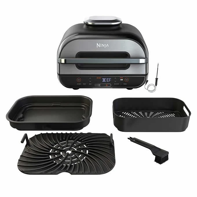 Ninja FG551/BG550 Foodi Smart XL 6-in-1 Indoor Grill With 4-Quart Air Fryer Roast Bake Dehydrate Broil And Leave-in Thermometer, With Extra Large Capacity, And A Stainless Steel Finish (Renewed), 6 Ninja FG551/BG550 Foodi Smart XL 6-in-1 Indoor Grill With 4-Quart Air Fryer Roast Bake Dehydrate Broil And Leave-in Thermometer, With Extra Large Capacity, And A Stainless Steel Finish (Renewed), - Image 4