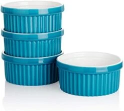 503.401 Porcelain Ramekins For Baking - 12 Ounce Souffle Dish - Creme Brulee Ramekins - Set Of 4, White -Wilton Shop 41R1uBSC23L. AC