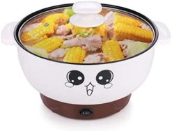 4-in-1 Multifunction Electric Cooker Skillet Wok Electric Hot Pot For Cook Rice Fried Noodles Stew Soup Steamed Fish Boiled Egg Small Non-stick With Lid (2.3L, Without Steamer) -Wilton Shop 41R55VZibiL. AC