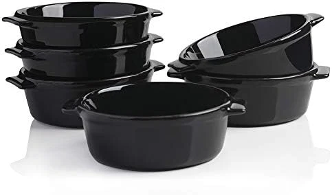 Ceramic Souffle, Round Double Handle Ramekins, 10oz Creme Brulee, Custard Cheese And Dipping Sauce, Set Of 6(Turquoise) 12 Ceramic Souffle, Round Double Handle Ramekins, 10oz Creme Brulee, Custard Cheese And Dipping Sauce, Set Of 6(Turquoise) - Image 10