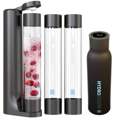 Hydration & Fizz Bundle: Fizzpod Soda Maker And Hydromate Smart Water Bottle Set - Make Fizzy Drinks & Track Your Water Intake With Ease 3 Hydration & Fizz Bundle: Fizzpod Soda Maker And Hydromate Smart Water Bottle Set - Make Fizzy Drinks & Track Your Water Intake With Ease