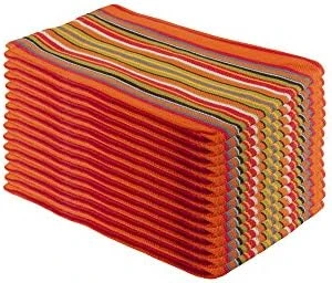 Kitchen Dish Towels, Salsa Stripe, 100% Natural Absorbent Cotton (Size 28 X 16 Inches), Pack Of 12-Multi Color 10 Kitchen Dish Towels, Salsa Stripe, 100% Natural Absorbent Cotton (Size 28 X 16 Inches), Pack Of 12-Multi Color - Image 8