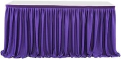 Leegleri White Polyester Pleated Table Skirt For Rectangle Table 6 Ft,Ruffle Tutu Table Cloth For Wedding,Baby Shower,Birthday Party,Banquet -Wilton Shop 41RTdLcVp2S. AC